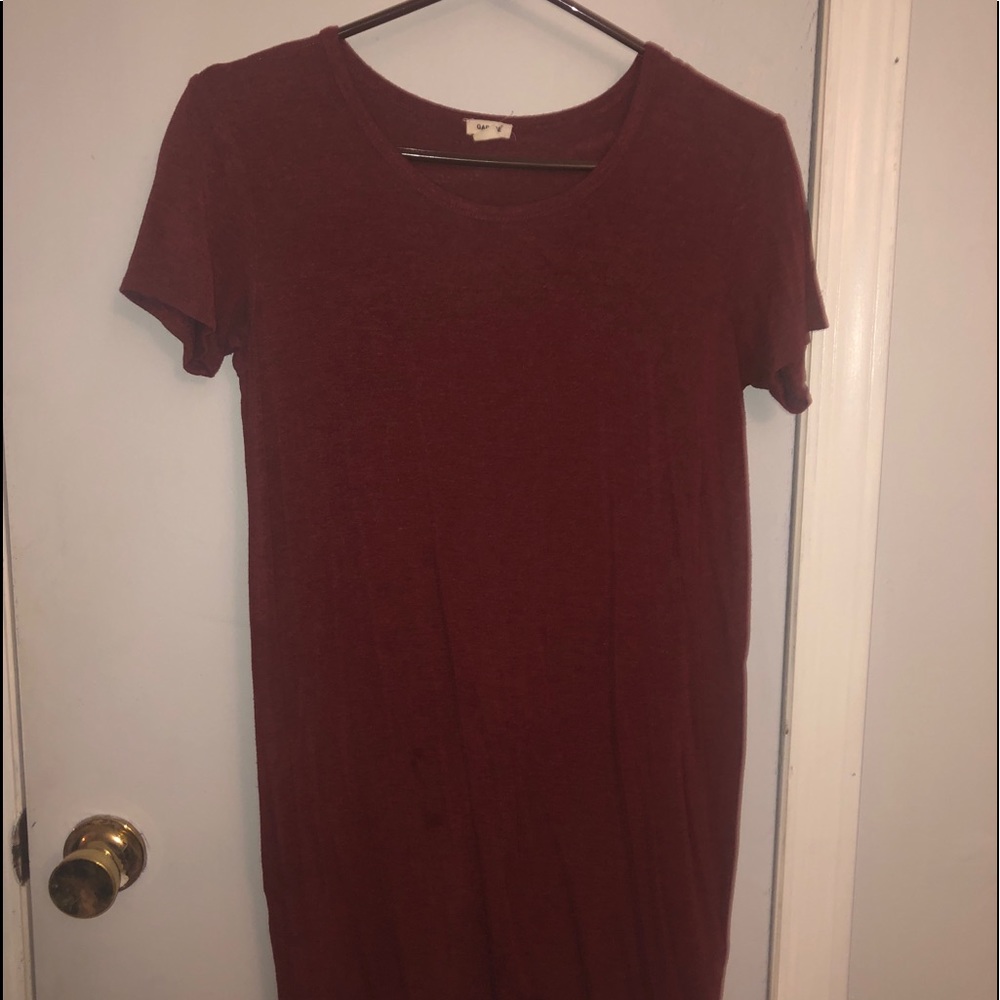 Red T-shirt dress